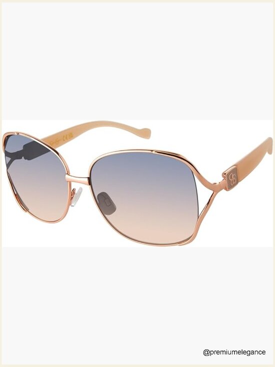 Oversized Square Sunglasses with UV400 Protection Metal Frame main image 5
